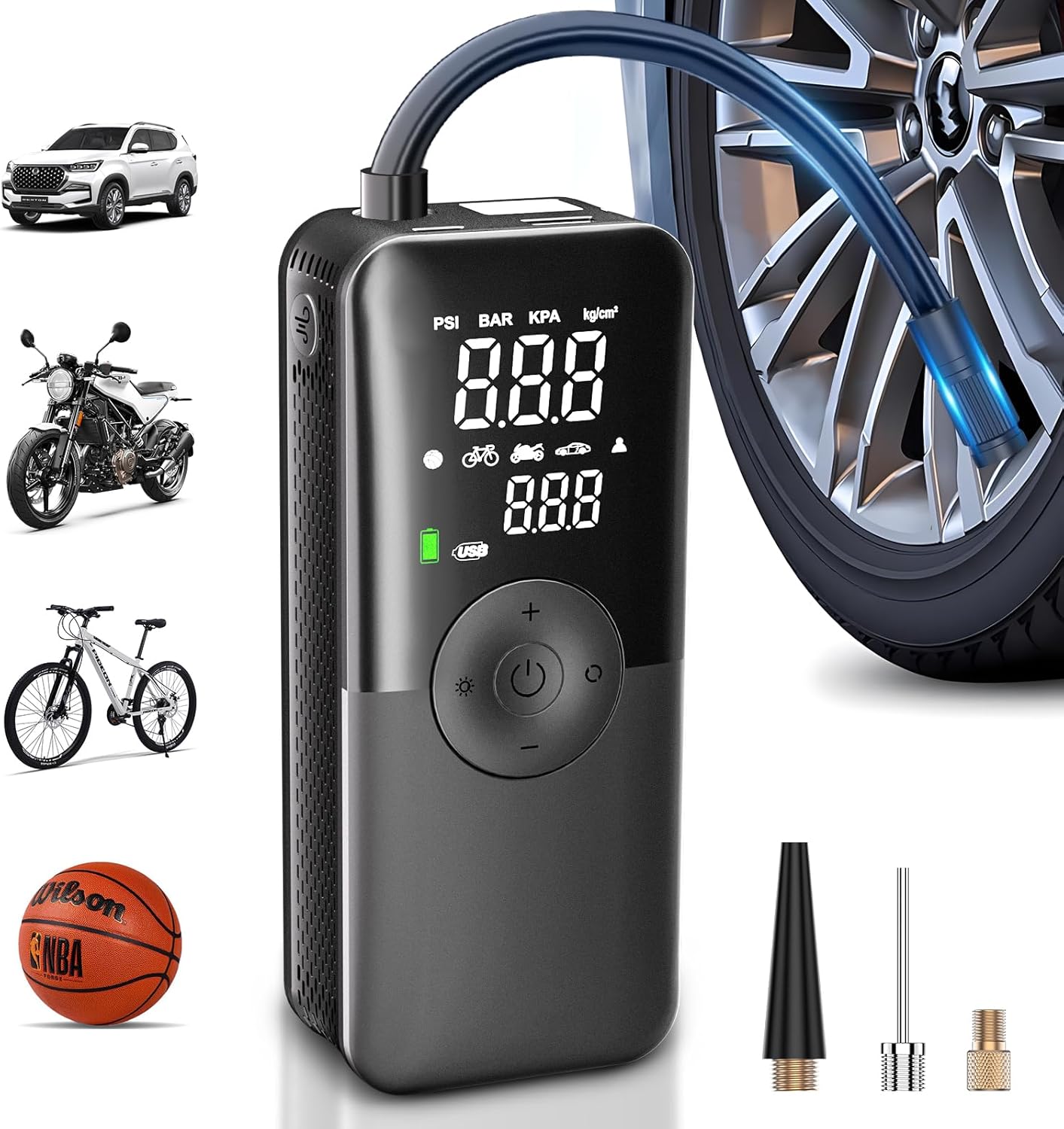 Cordless Tire Inflator Portable Air Compressor