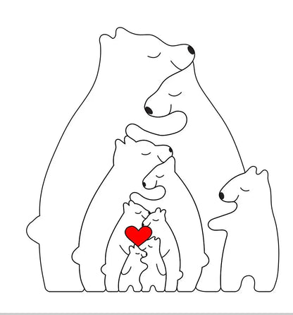 Bear Family - Personalized Wooden Puzzle