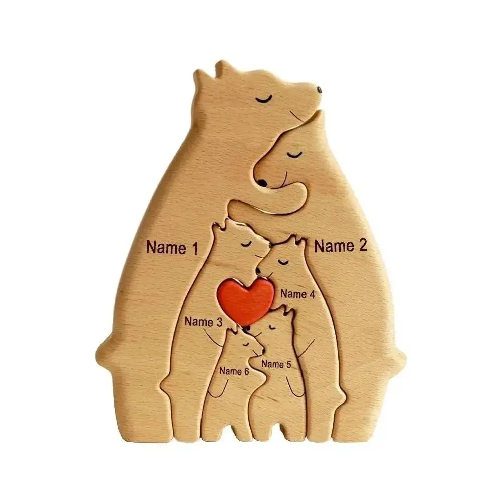 Bear Family - Personalized Wooden Puzzle