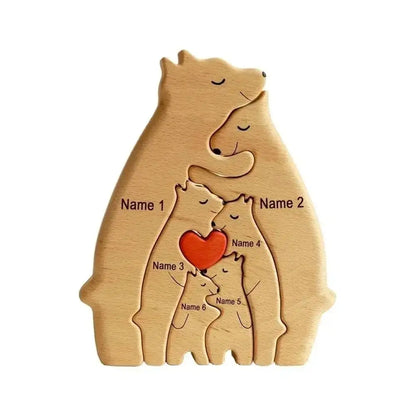 Bear Family - Personalized Wooden Puzzle