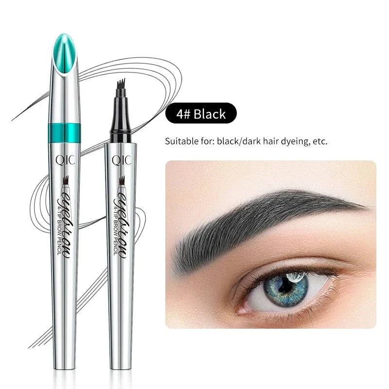 3D Waterproof Microblading Eyebrow Pen 4 Fork Tip Tattoo Pencil