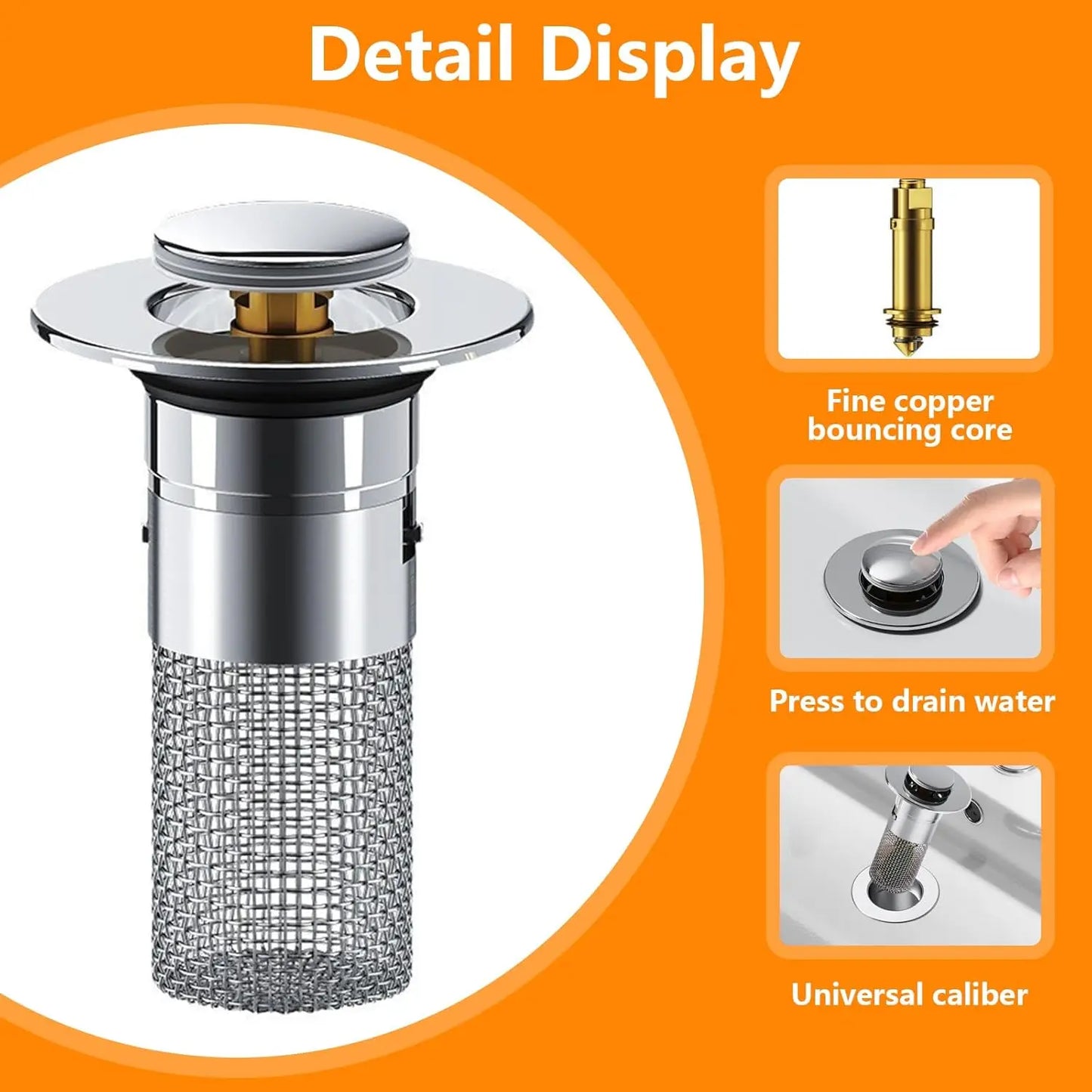 Pop-up Sink Drain Filter