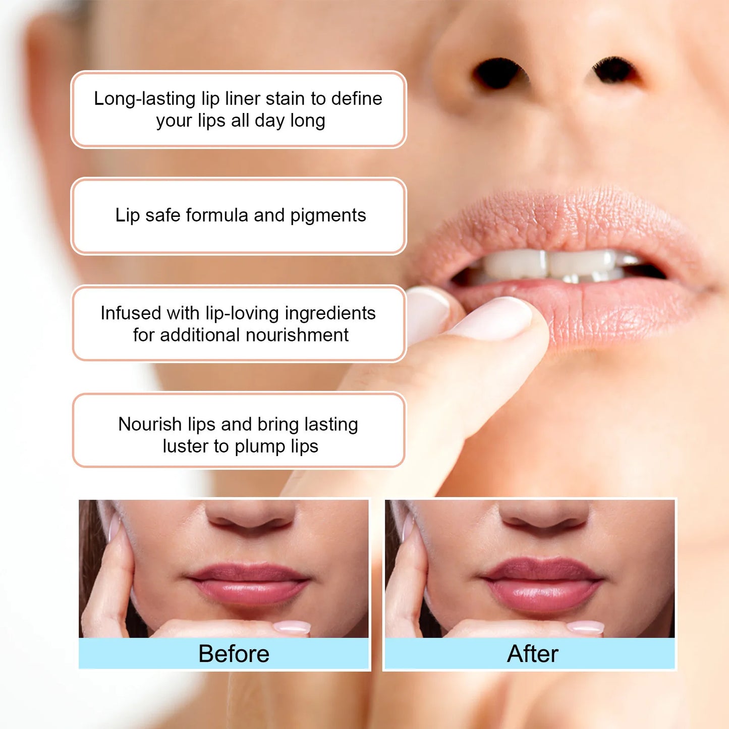 Peel-Off Lip Liner Stain