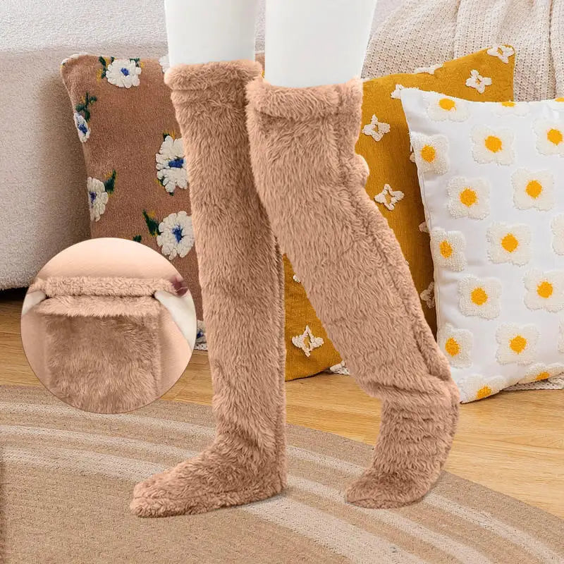 Plush Knee High Socks