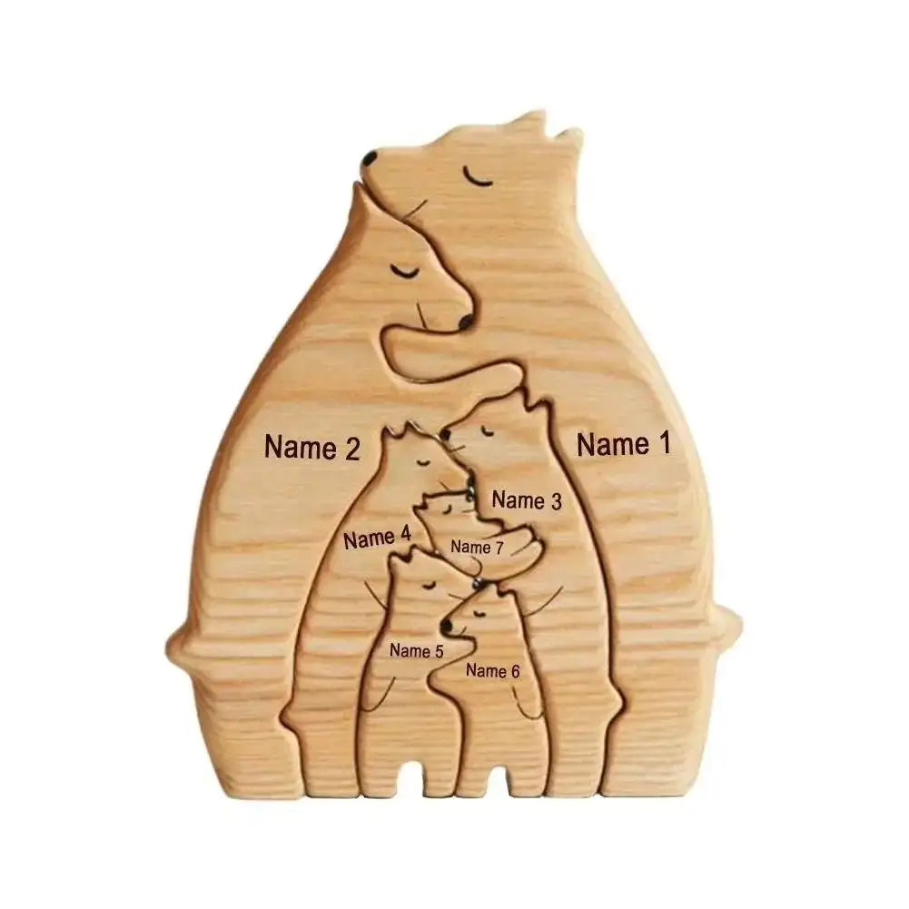 Bear Family - Personalized Wooden Puzzle