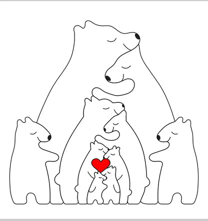 Bear Family - Personalized Wooden Puzzle